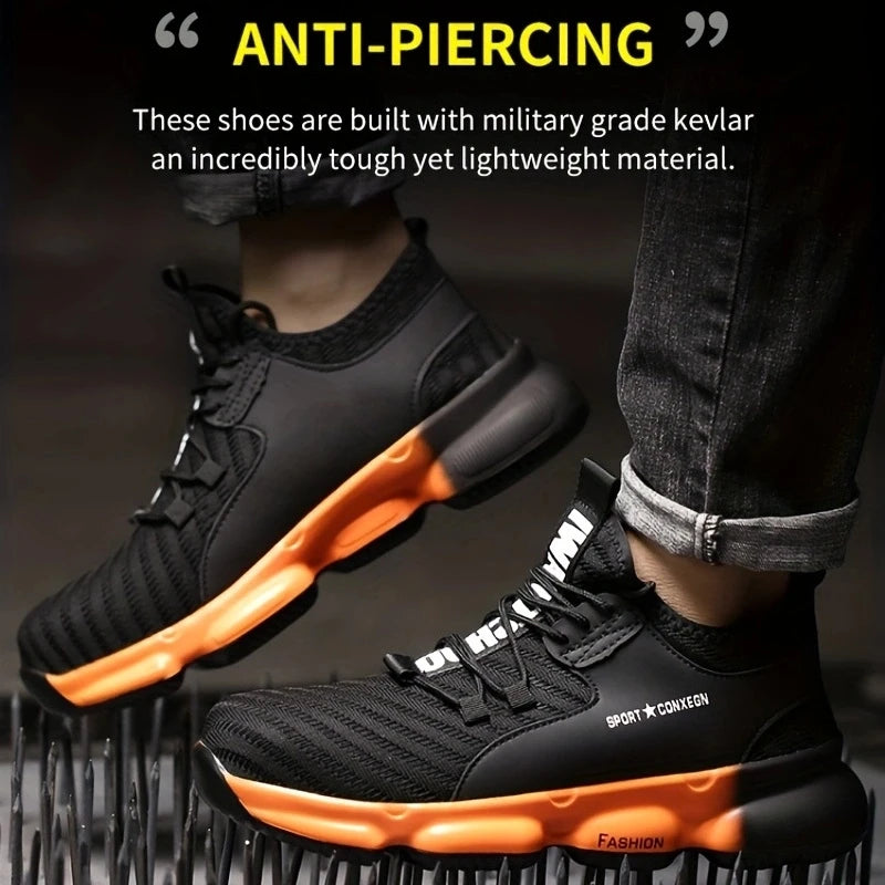 Anti-Smash Safety Shoes For Men With Breathable Puncture Resistance