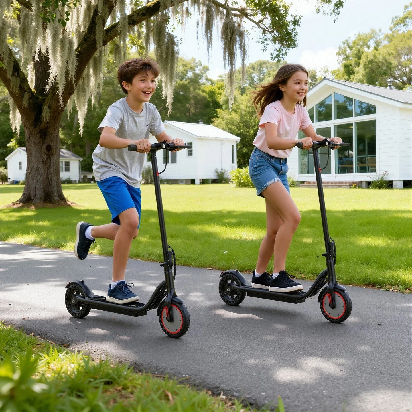 LADPED LP30 Foldable Electric Scooter for Kids 16 MPH Max Speed 12 Miles Range