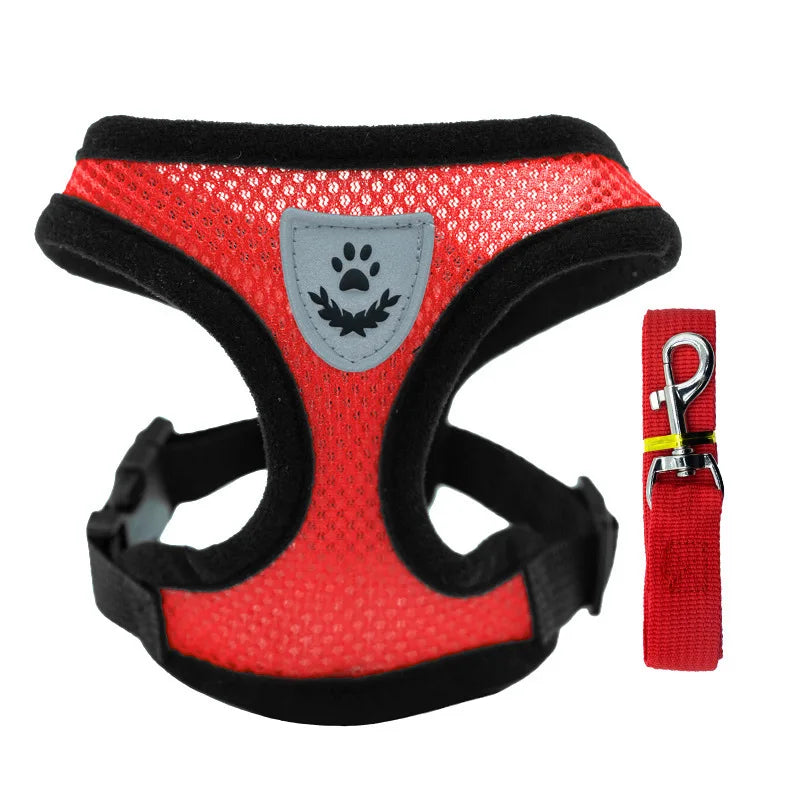 Breathable Dog Harness Chest And Back Set For Outdoor Use