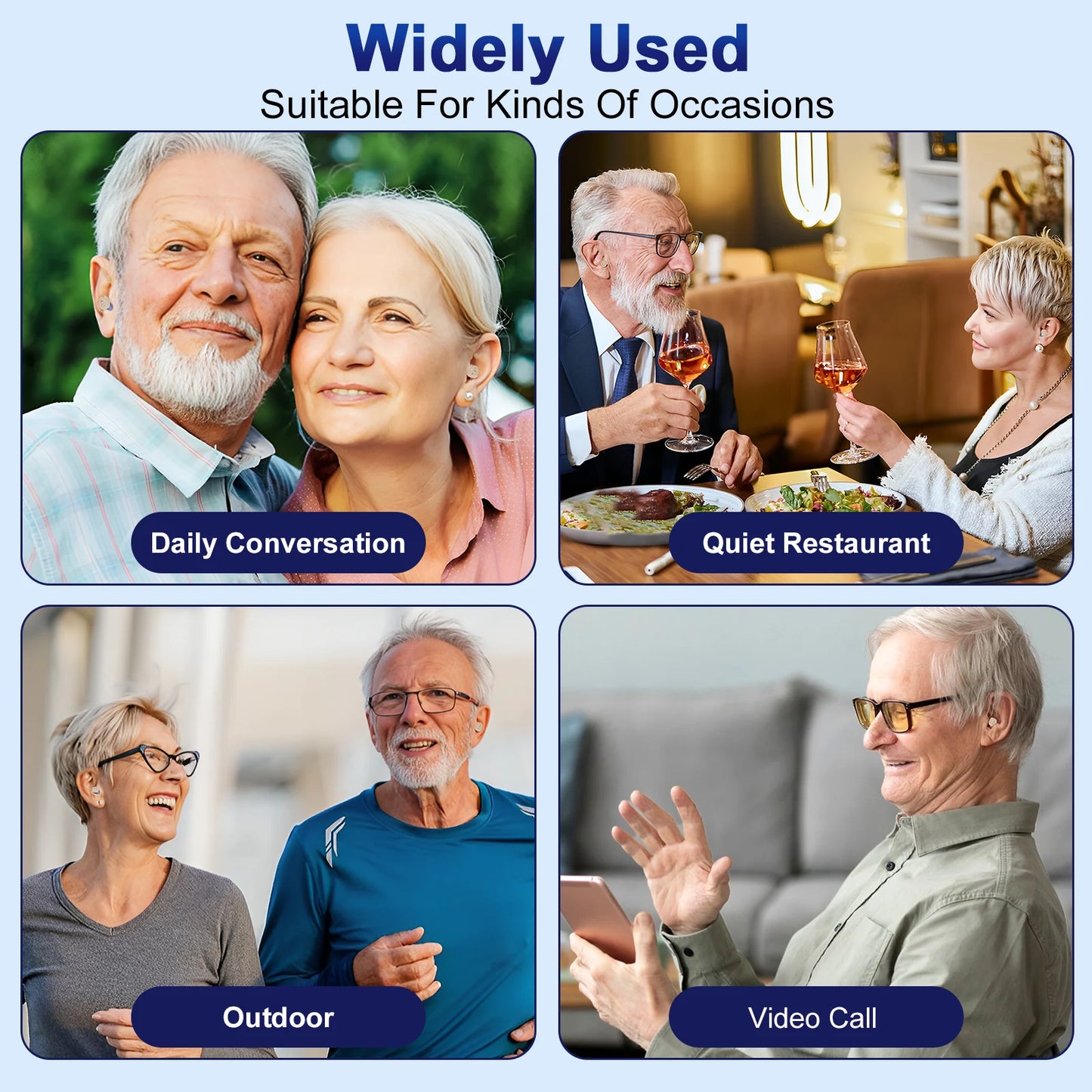 KFCOPTEE Invisible Hearing Aids For Elderly With Adjustable Fit