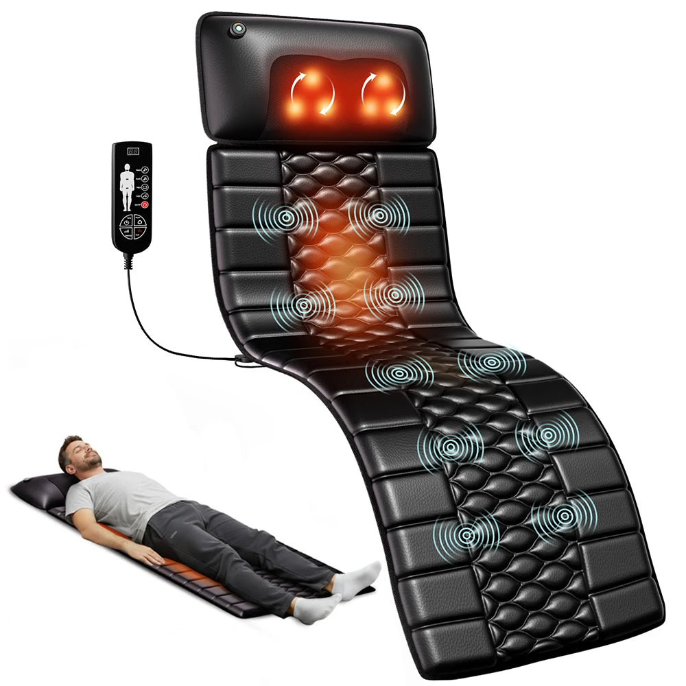 HOMEMASSA Shiatsu Full Body Massage Mat Detachable Pad 10 Motors
