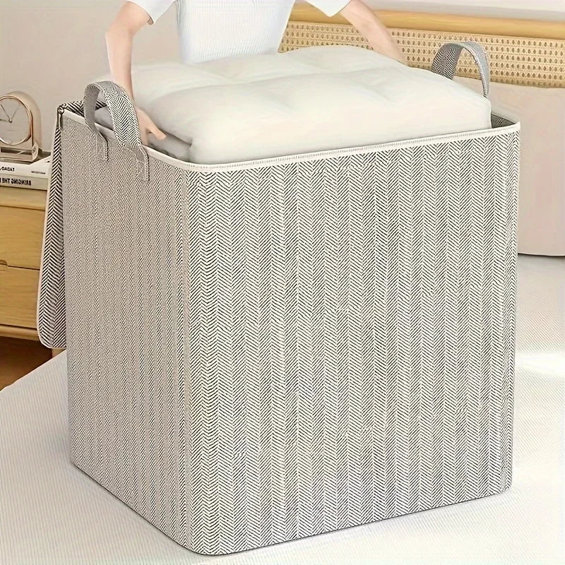 Storage Box With Lid Nonwoven Fabric For Home Organization