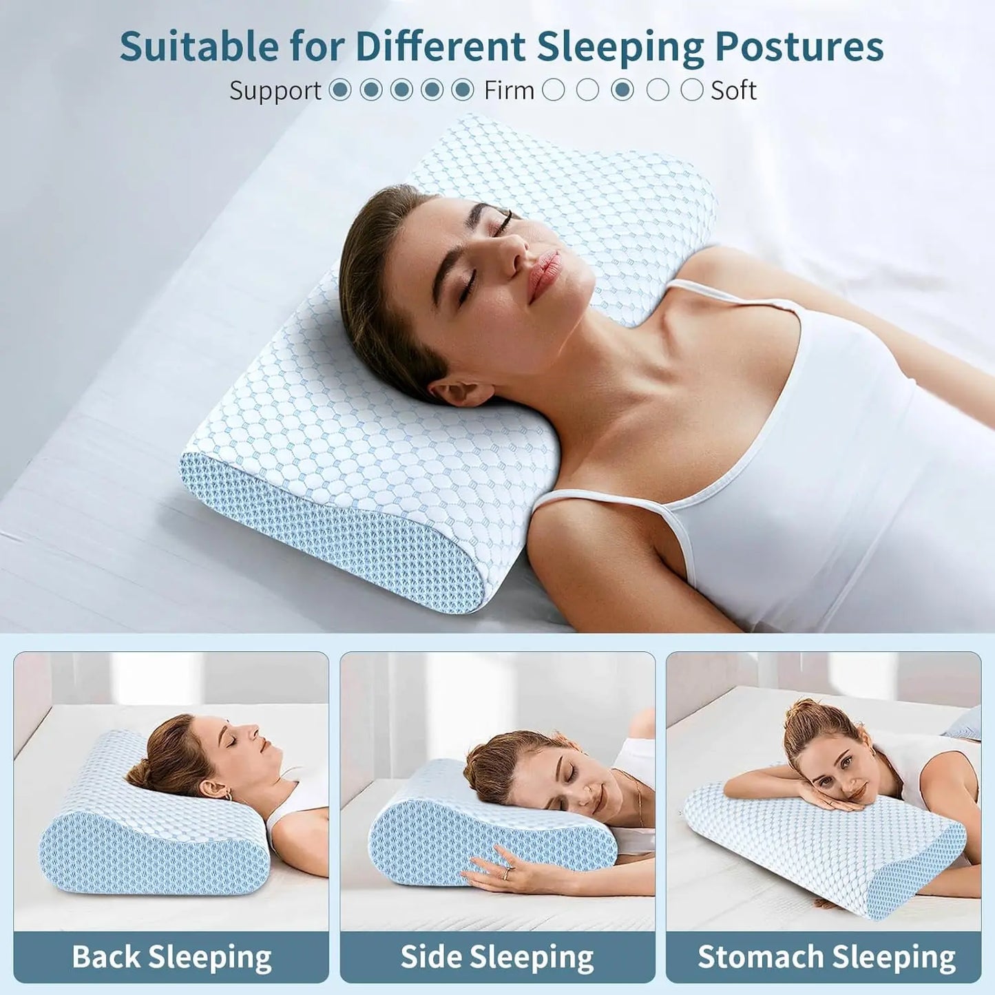 Memory Foam Neck Pillow For Pain Relief And Support