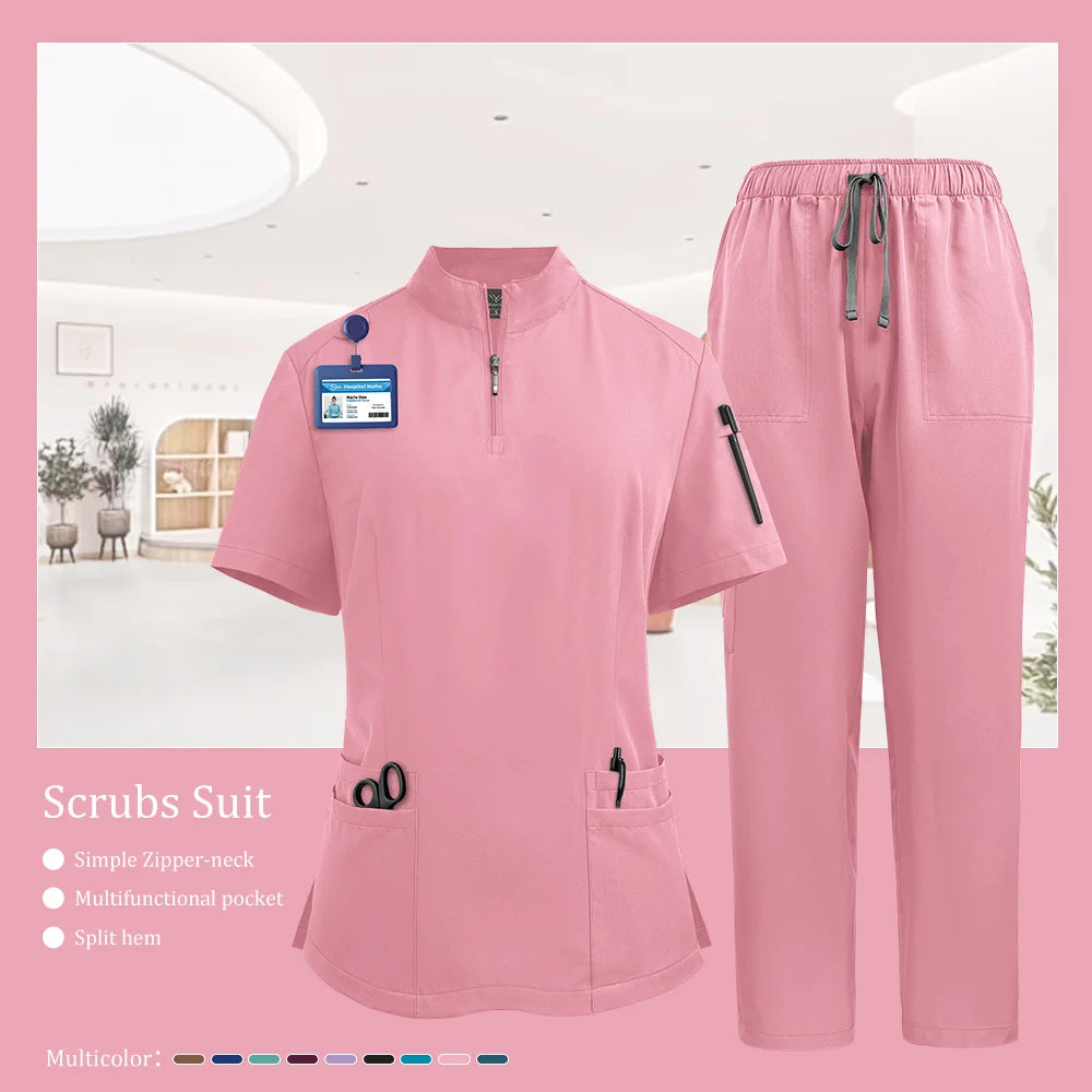 Rubucc Medical Scrubs Set for Women Unisex Nursing Uniforms