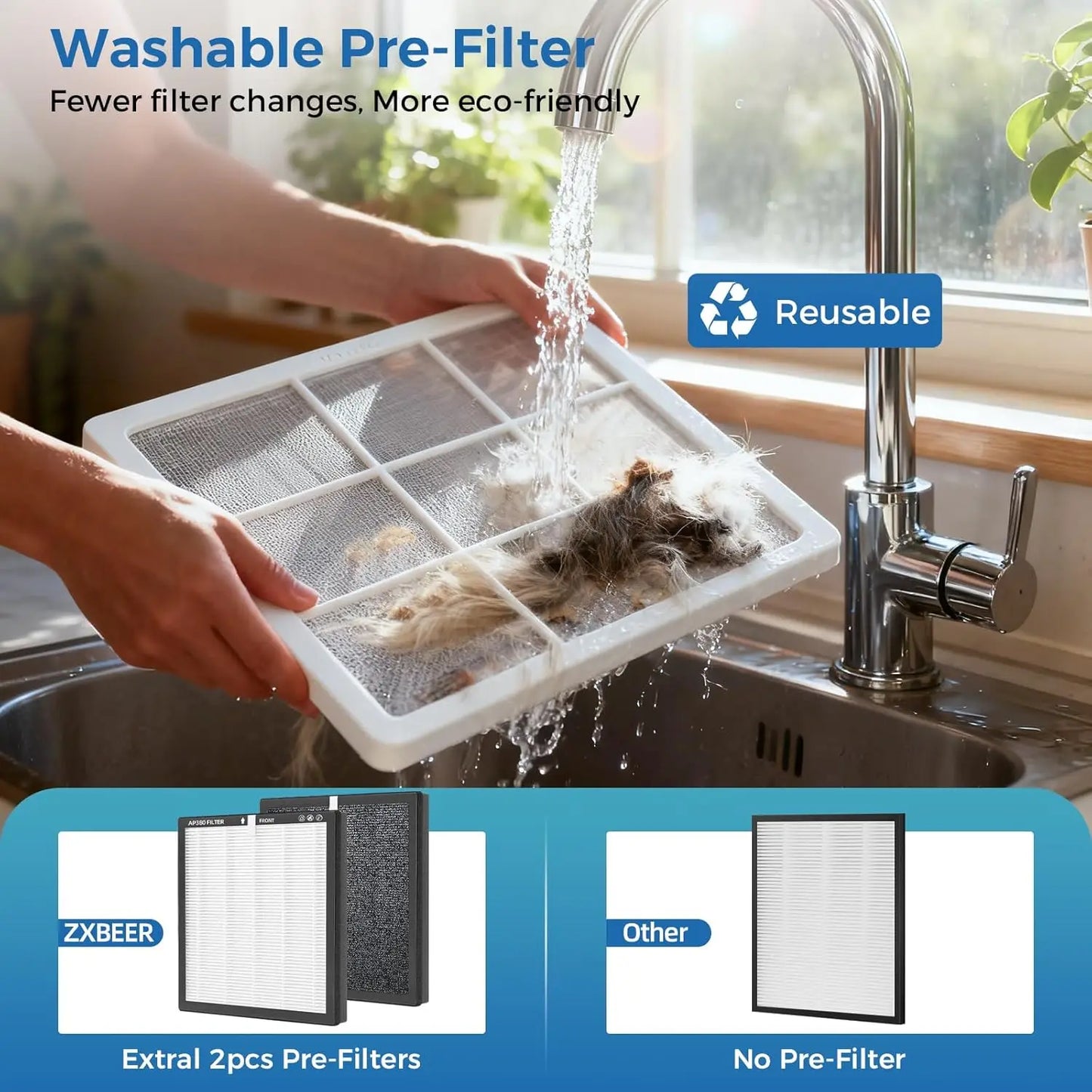 Large Room Air Purifier With HEPA Filter And PM2.5 Sensor