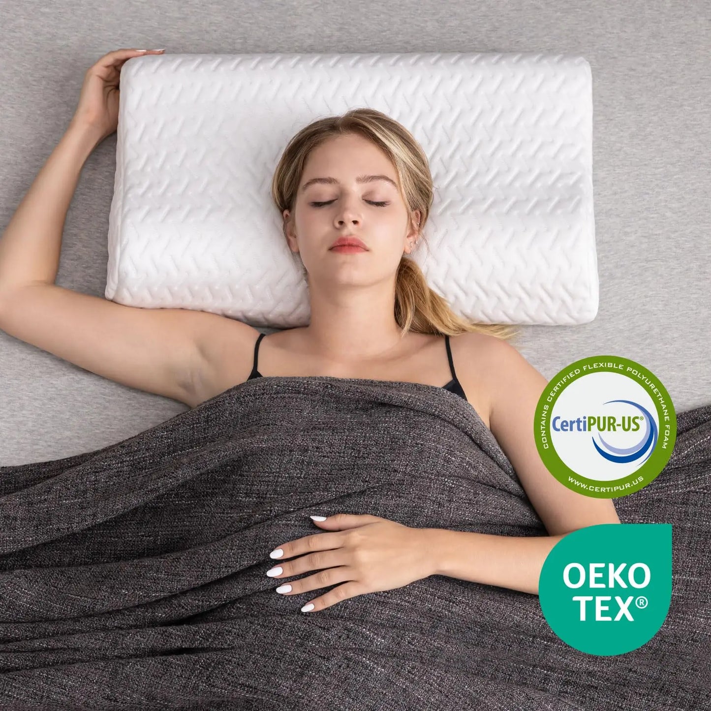 NONECN Hcore Ergonomic Memory Foam Cervical Pillow For Side Sleepers