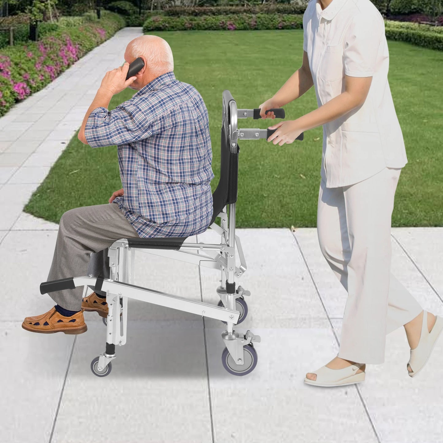 Stair Climbing Wheelchair Foldable Aluminum Rescue Chair