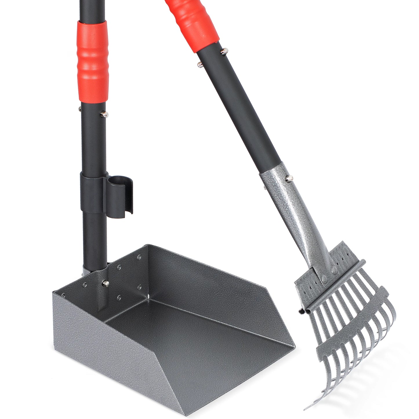 Dog Pooper Scooper Set With Long Adjustable Stainless Handles