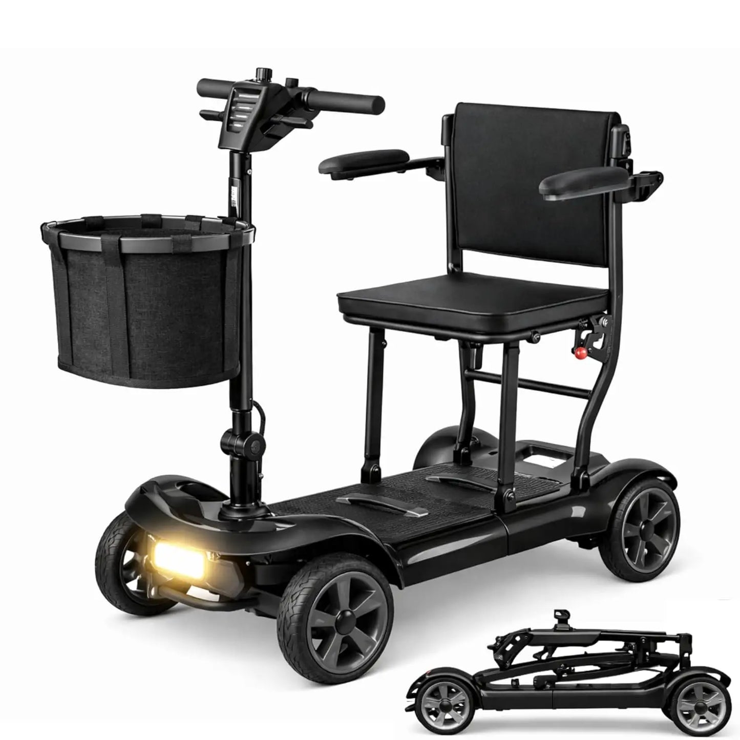 Ultra Lightweight 4 Wheel Mobility Scooter Electric Powered Wheelchair