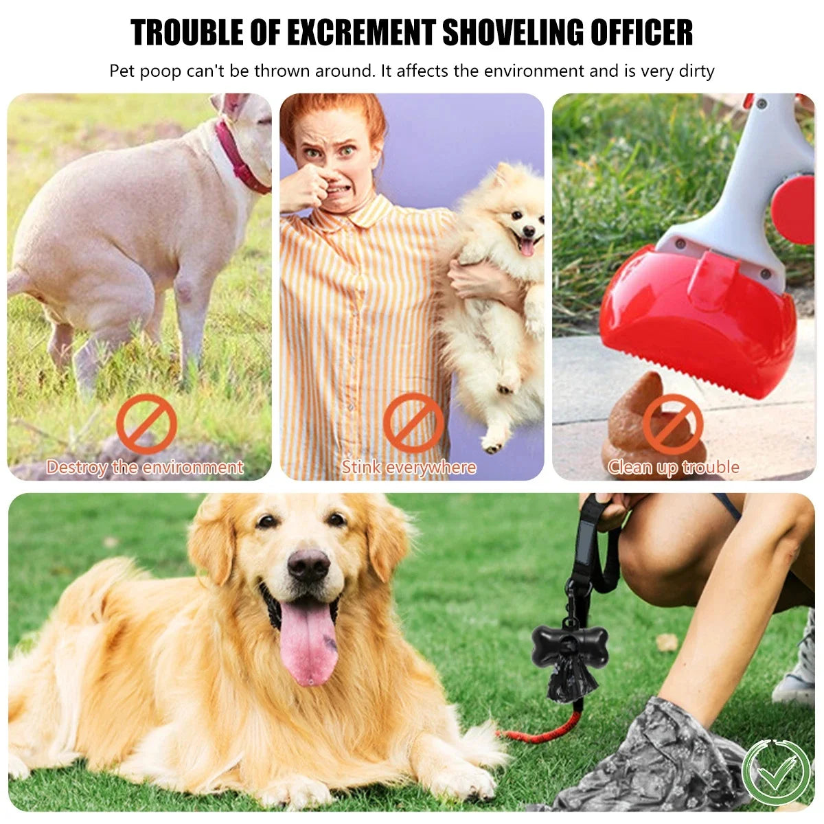 NONEDog Biodegradable Dog Poop Bags Dispenser For Outdoor Use