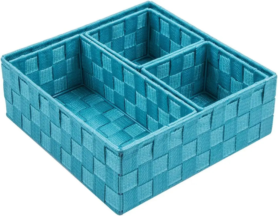 Woven Storage Basket Organizer Cube Box For Closets And Shelves