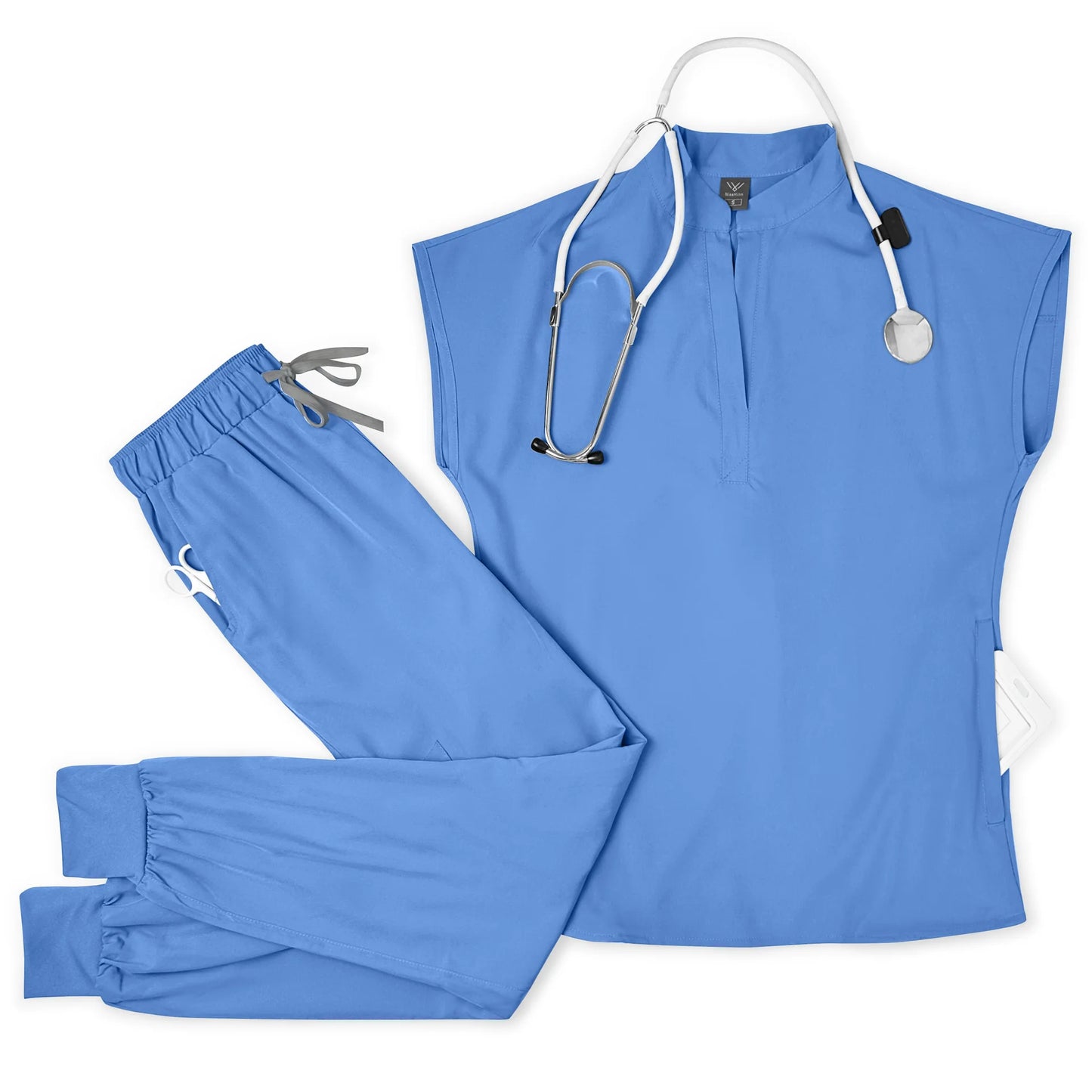 Breathable Durable Scrubs Set Top And Pants For Men
