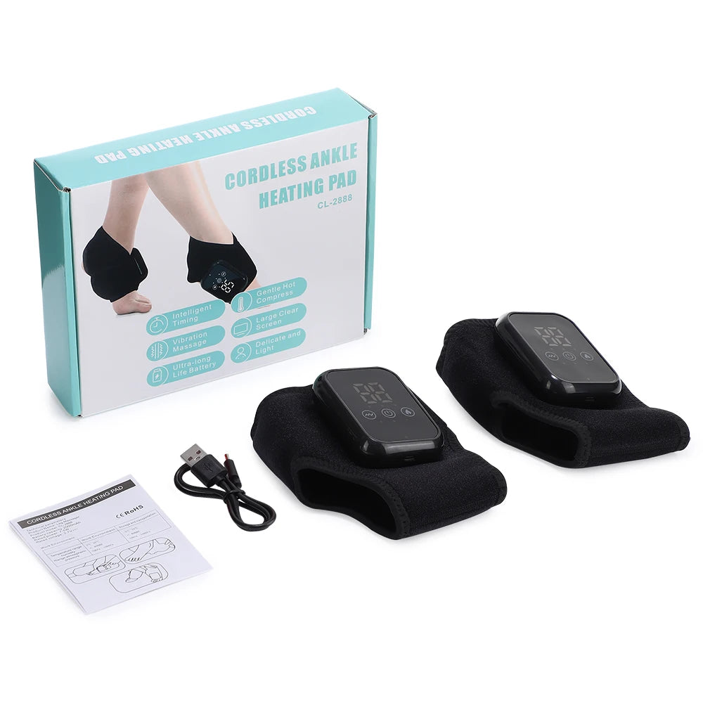 PASTSKY Electric Heating Ankle Massager With 3 Levels Hot Compress And Vibration