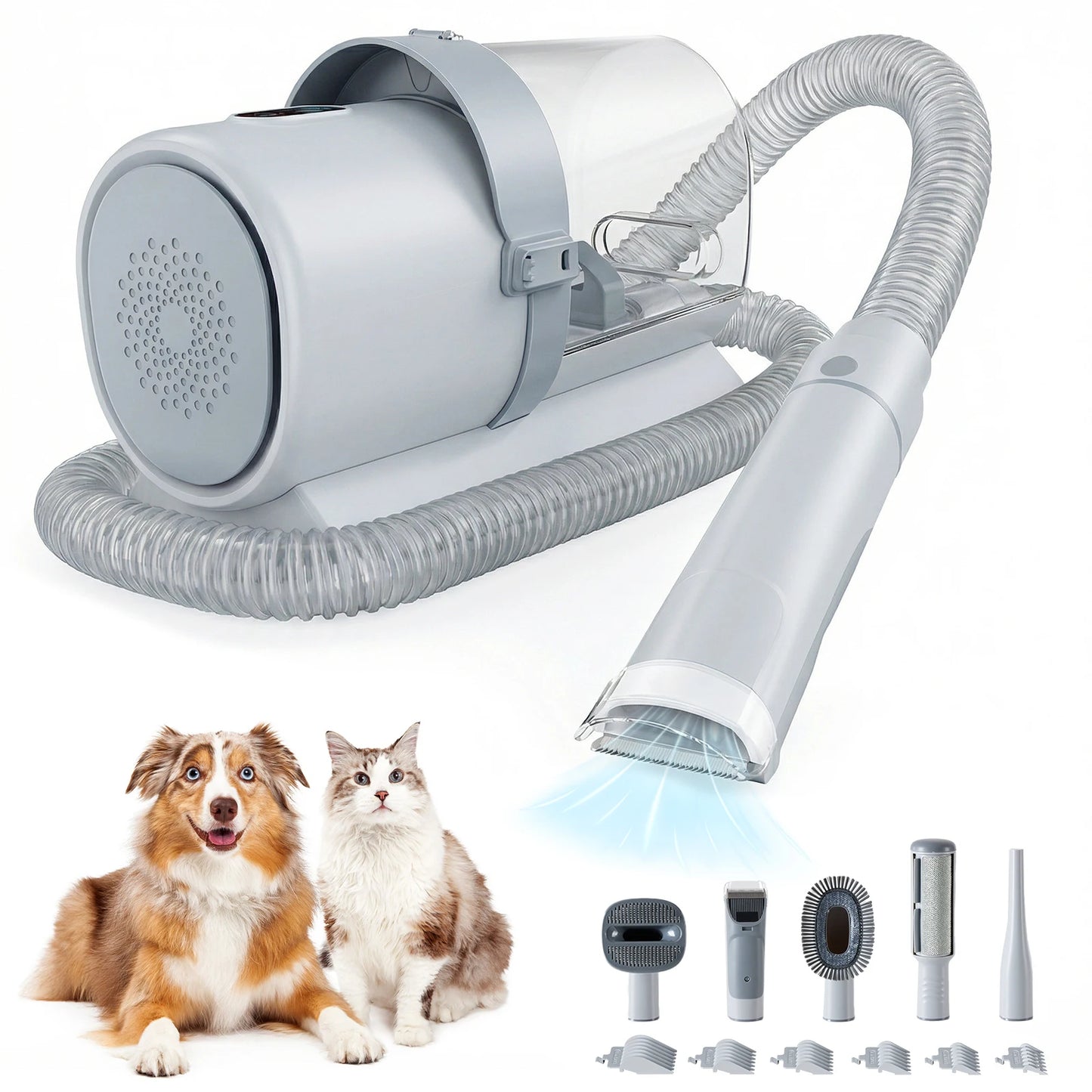 Pet Grooming Vacuum Kit Cordless Low Noise Clippers For Cats