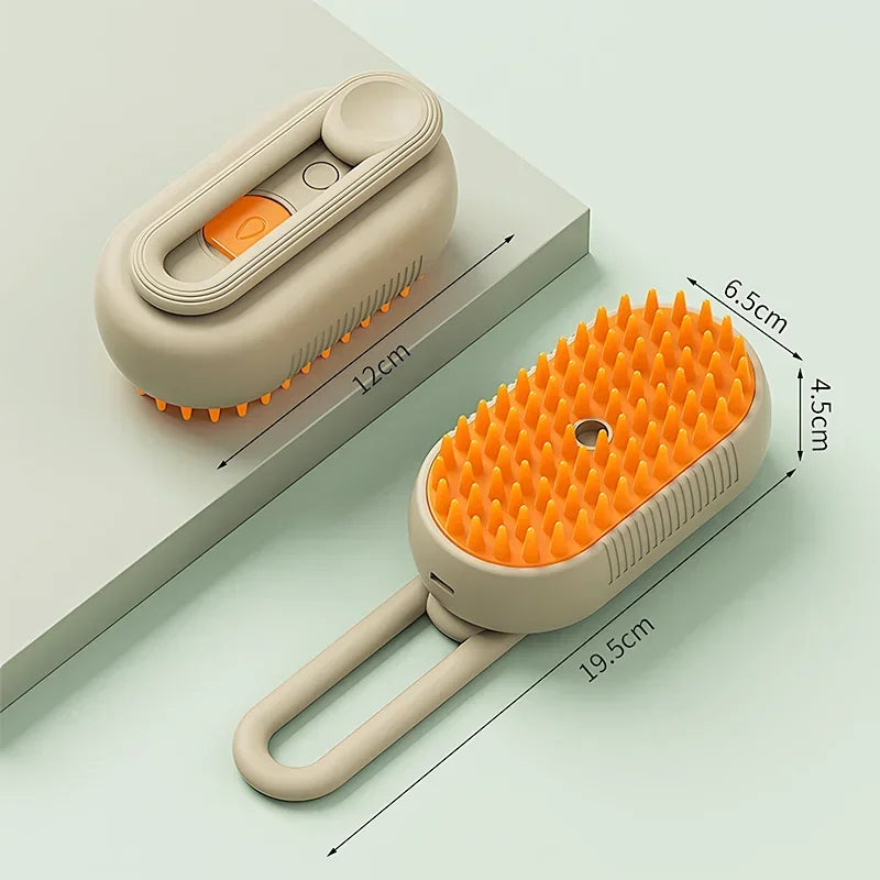 3 In 1 Electric Pet Hair Brush Steam Spray Groomer
