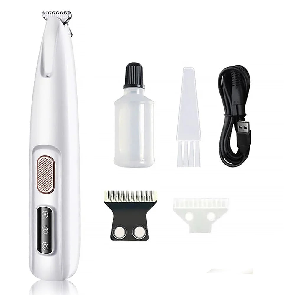 Rechargeable Grooming Clippers With LED Light For Cats And Dogs