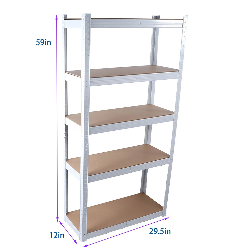 Laminated Metal Adjustable Shelving Unit Garage Storage Organization