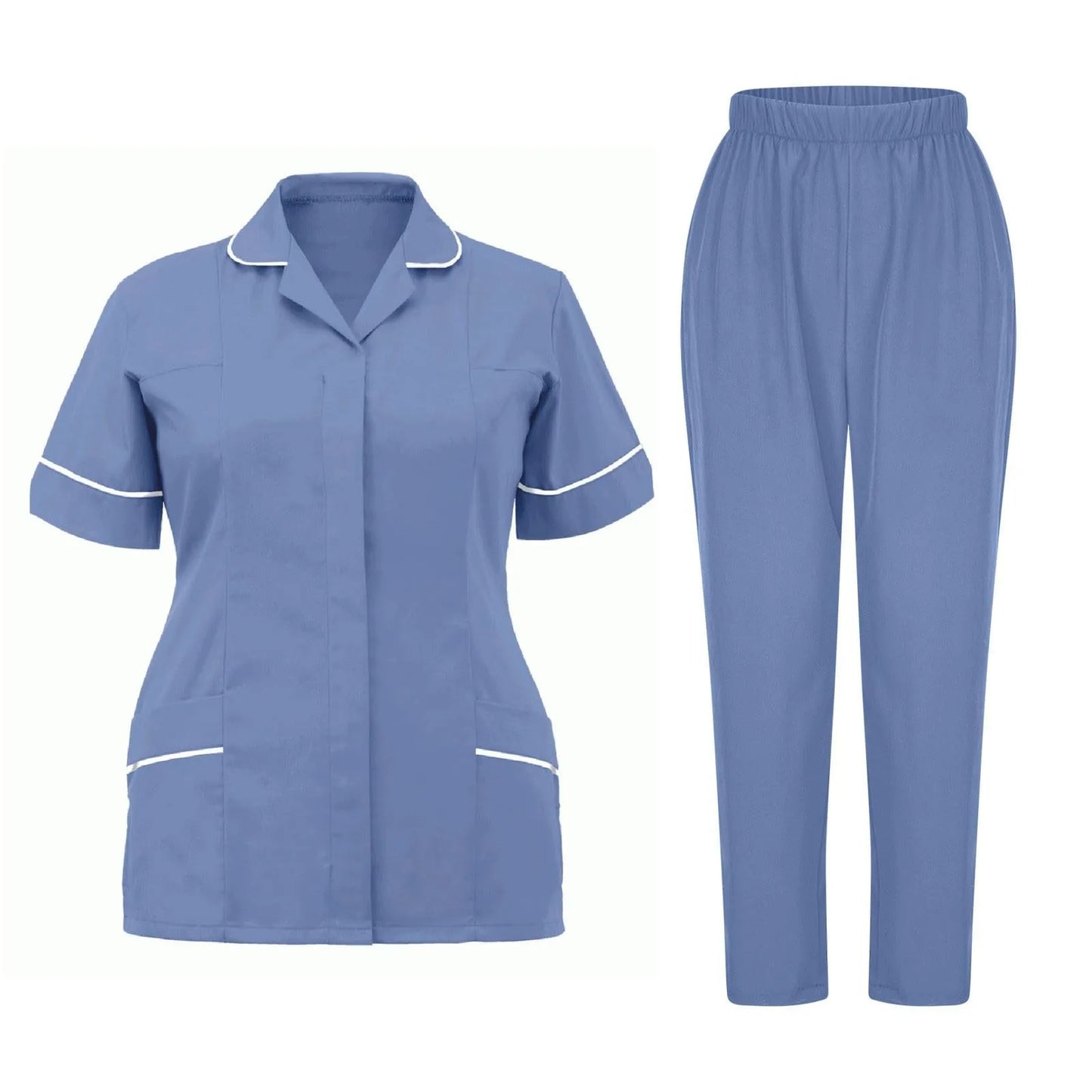 Eillysevens Womens Nurse Uniform Quick Dry VNeck Pocket Scrub Set