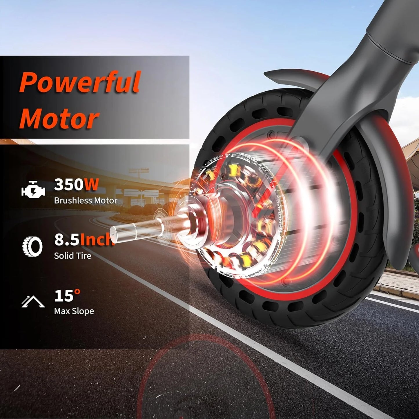 AOVOPRO ES80 Electric Scooter 350W 19MPH 21mi Range Foldable