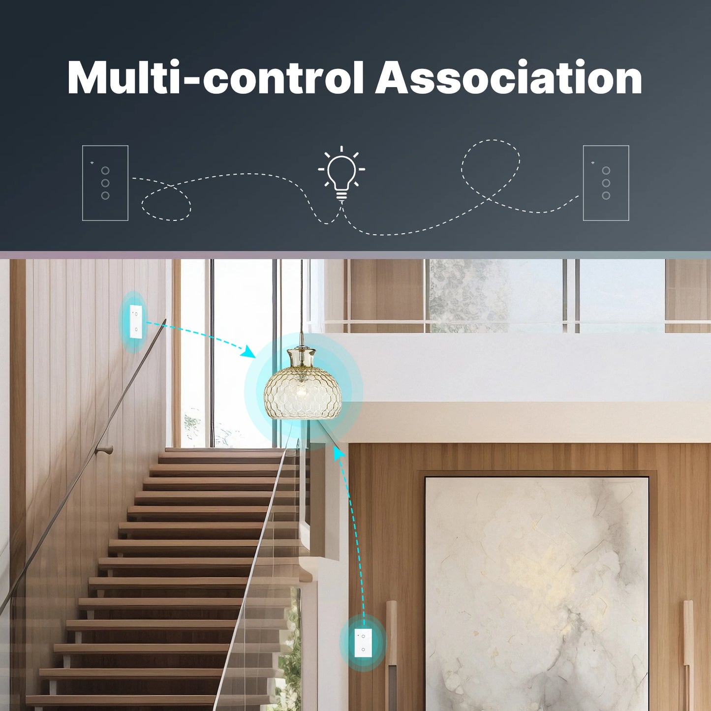WiFi Smart Glass Touch Light Switch Remote Control No Neutral