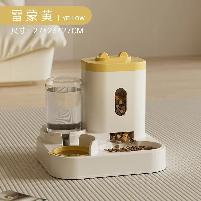 Automatic Pet Feeder And Water Fountain For Dogs And Cats
