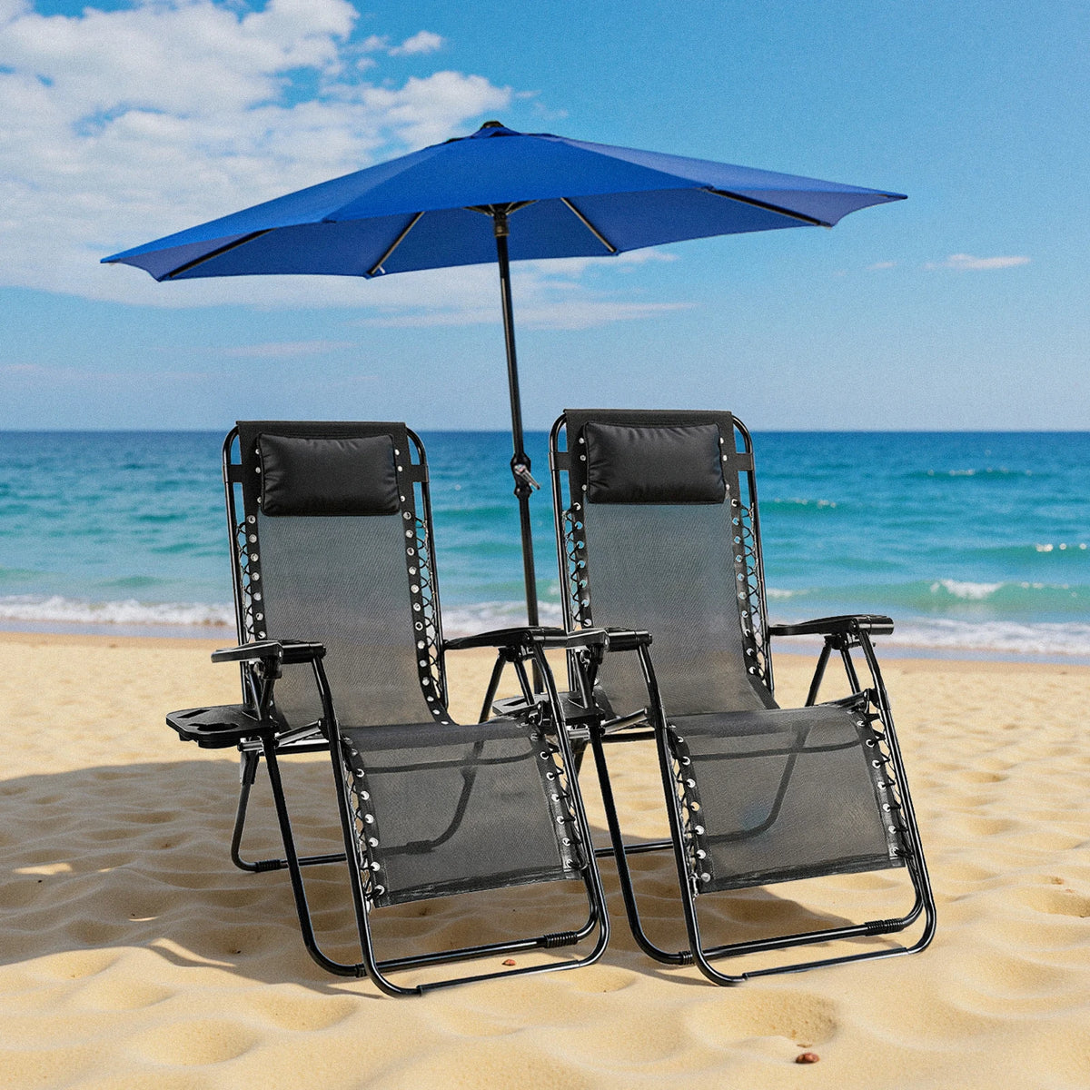 JHK Zero Gravity Recliner Outdoor Lounge Chair Portable