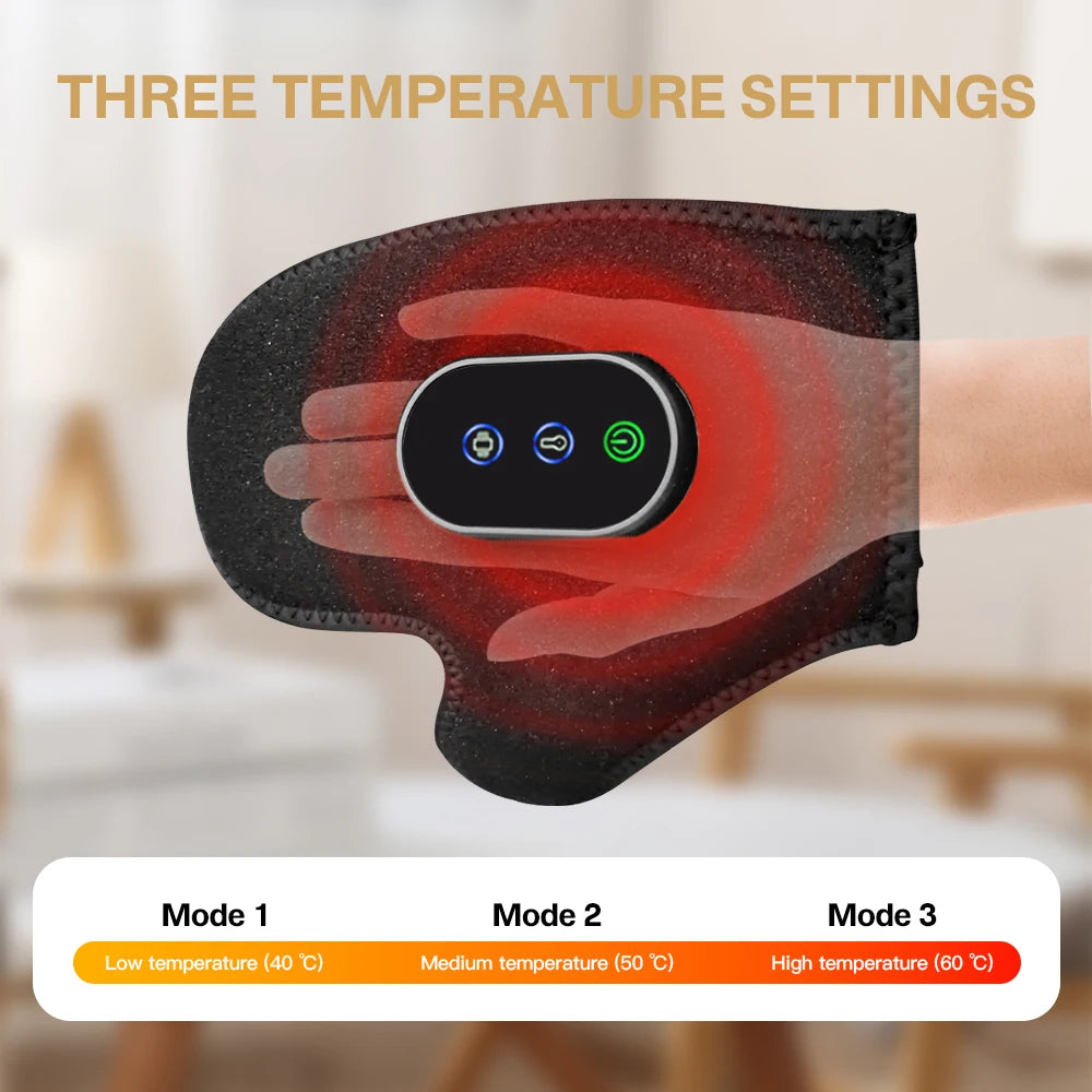 Portable Electric Hand Massager Finger Wrist Palm Glove For Relaxation