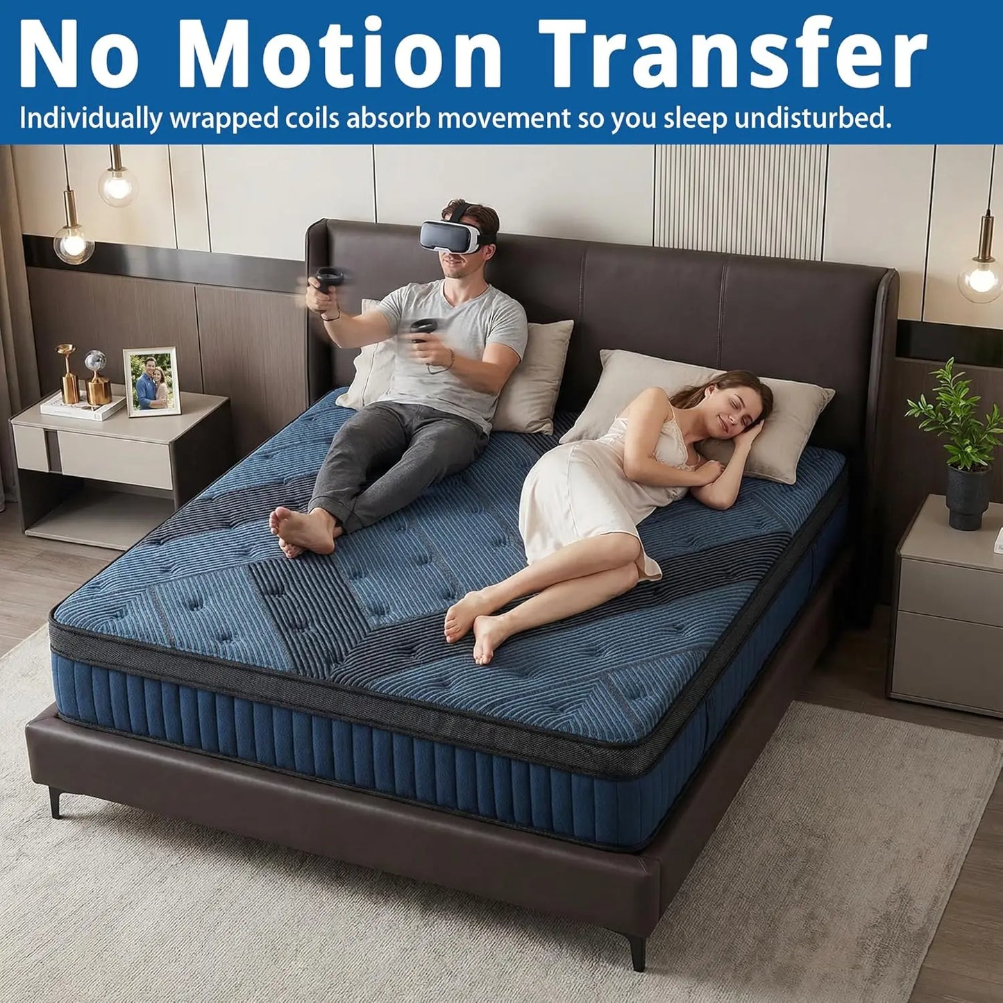 GUOHE Memory Foam Hybrid Mattress With Pocketed Coils