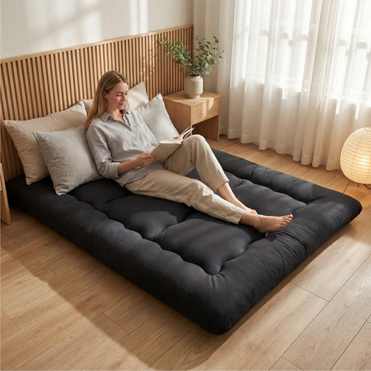 Japanese Floor Futon Mattress With Removable Washable Cover