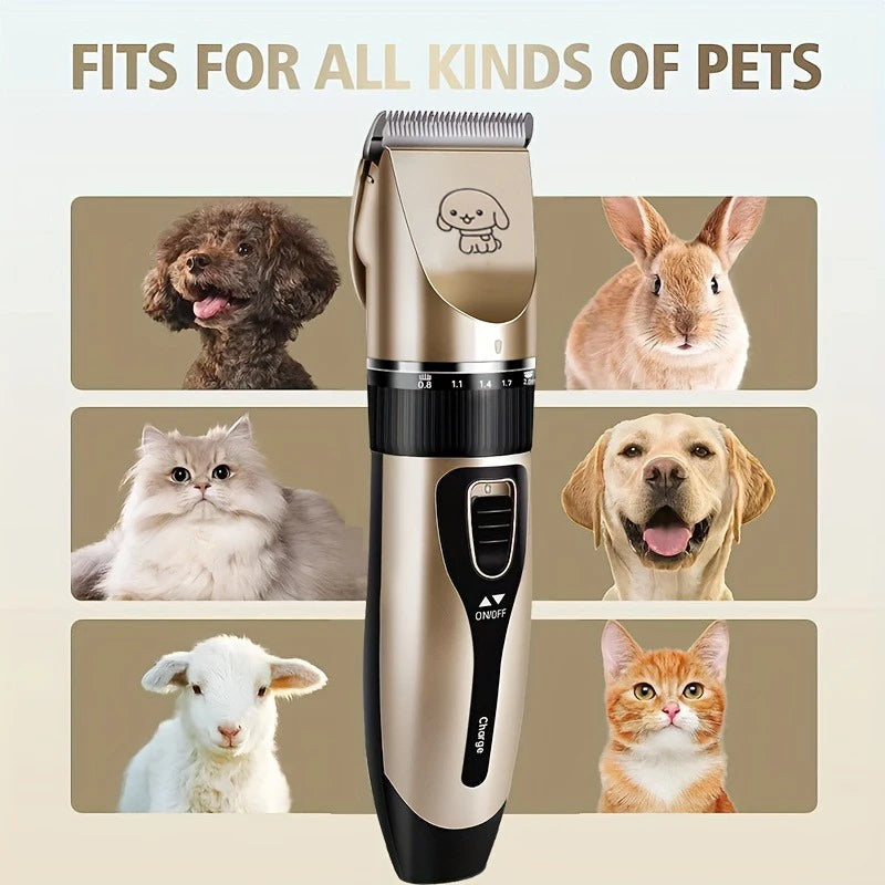 SHUYU Pet Hair Trimmer Kit Electric Precision Clippers For Dogs Cats