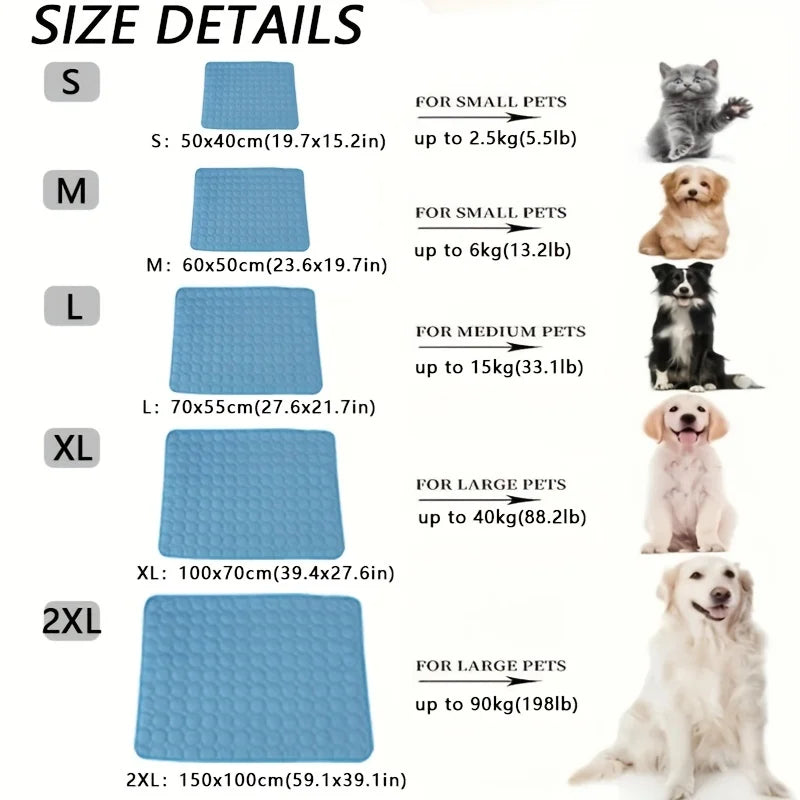 Dog Cooling Mat Self Cooling Pad For Dogs And Cats Durable Bed