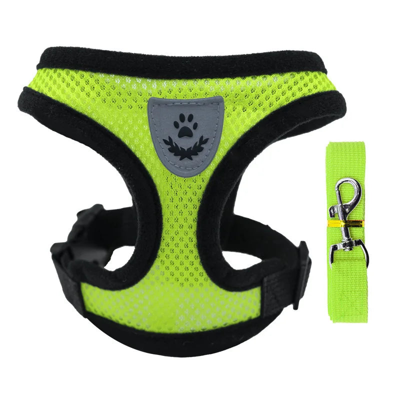 Breathable Dog Harness Chest And Back Set For Outdoor Use