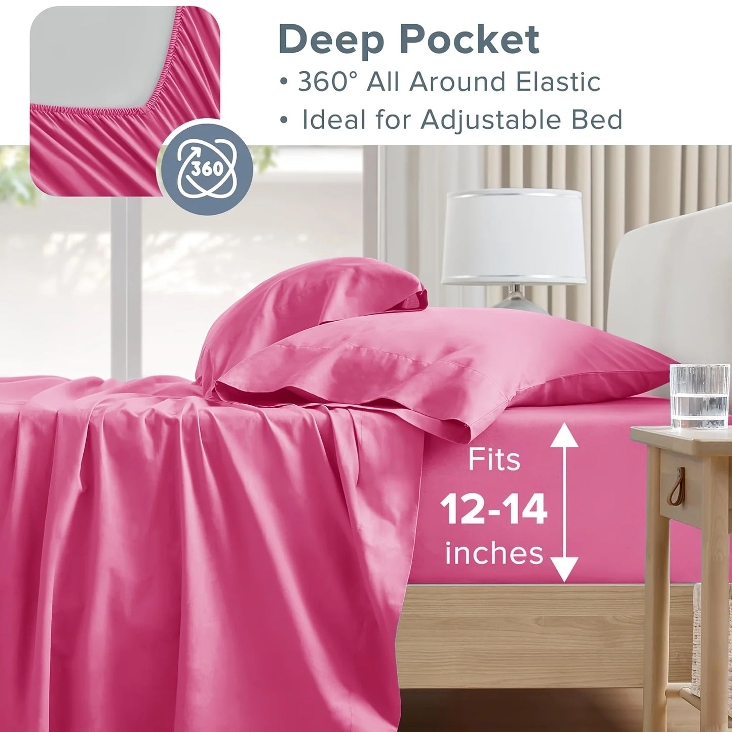 Life Ideas Cooling Bed Sheet Set Ultra Soft And Breathable