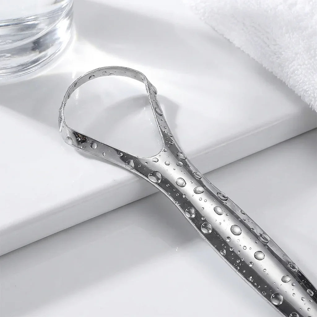 Portable Stainless Steel Tongue Scraper For Daily Oral Care