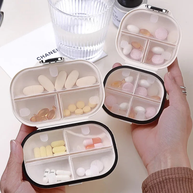 Portable Mini Pill Organizer For Daily Weekly Travel Medicine Box
