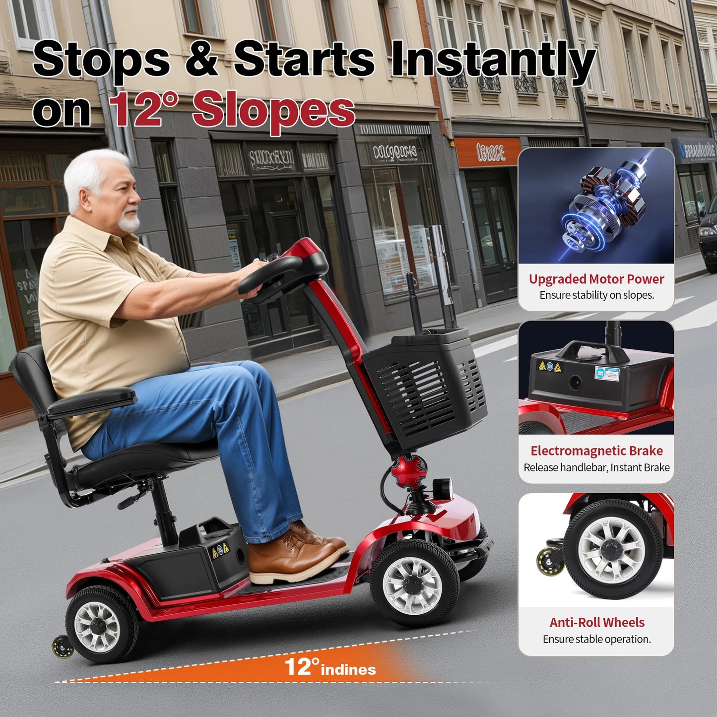Unificare Electric Mobility Scooter For Adults 20Ah Battery Foldable
