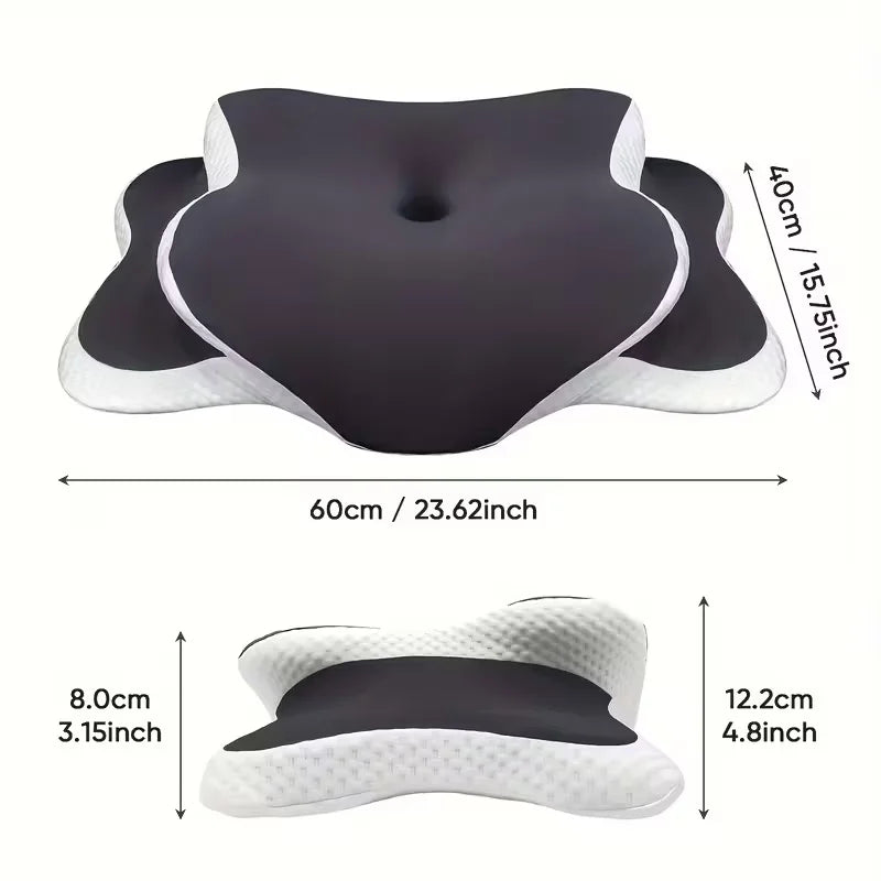 NONECN Ergonomic Memory Foam Butterfly Neck Pillow C Shaped