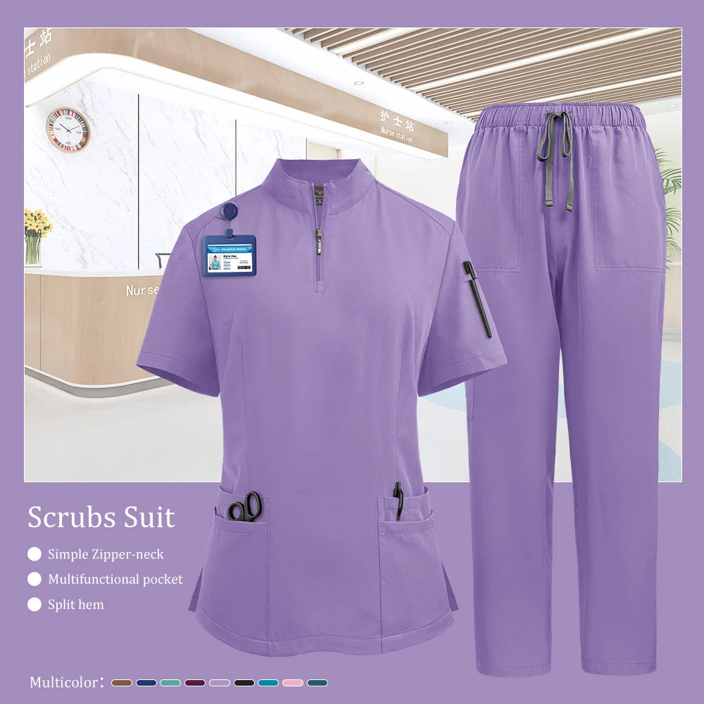 Rubucc Medical Scrubs Set for Women Unisex Nursing Uniforms