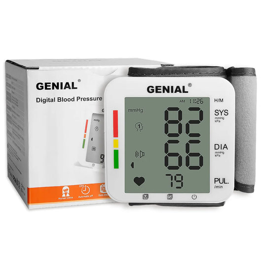 Wrist Blood Pressure Cuff Universal With Large LCD Display
