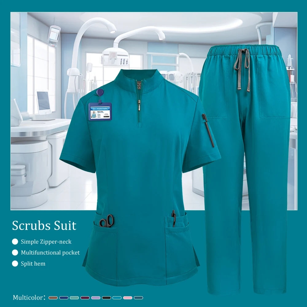 Rubucc Medical Scrubs Set for Women Unisex Nursing Uniforms