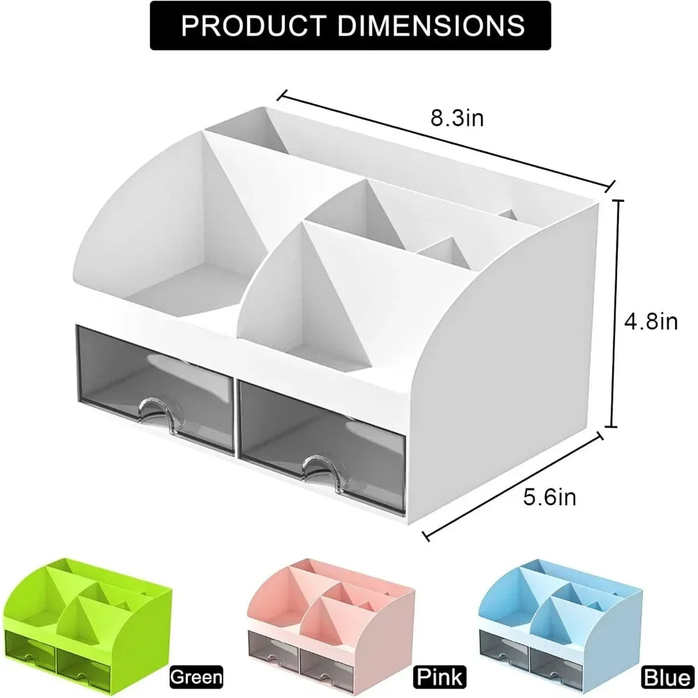 Desk Organizer Set With Pen Holder And Makeup Case