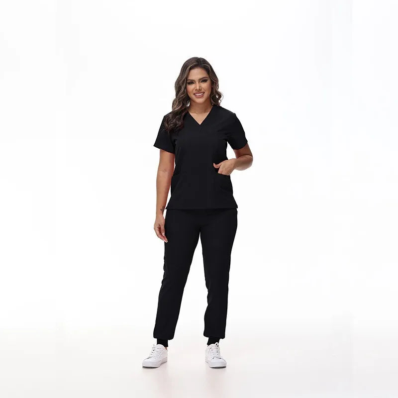 BAISITIMPLE Stretchy Medical Scrubs Uniform for Doctors and Nurses