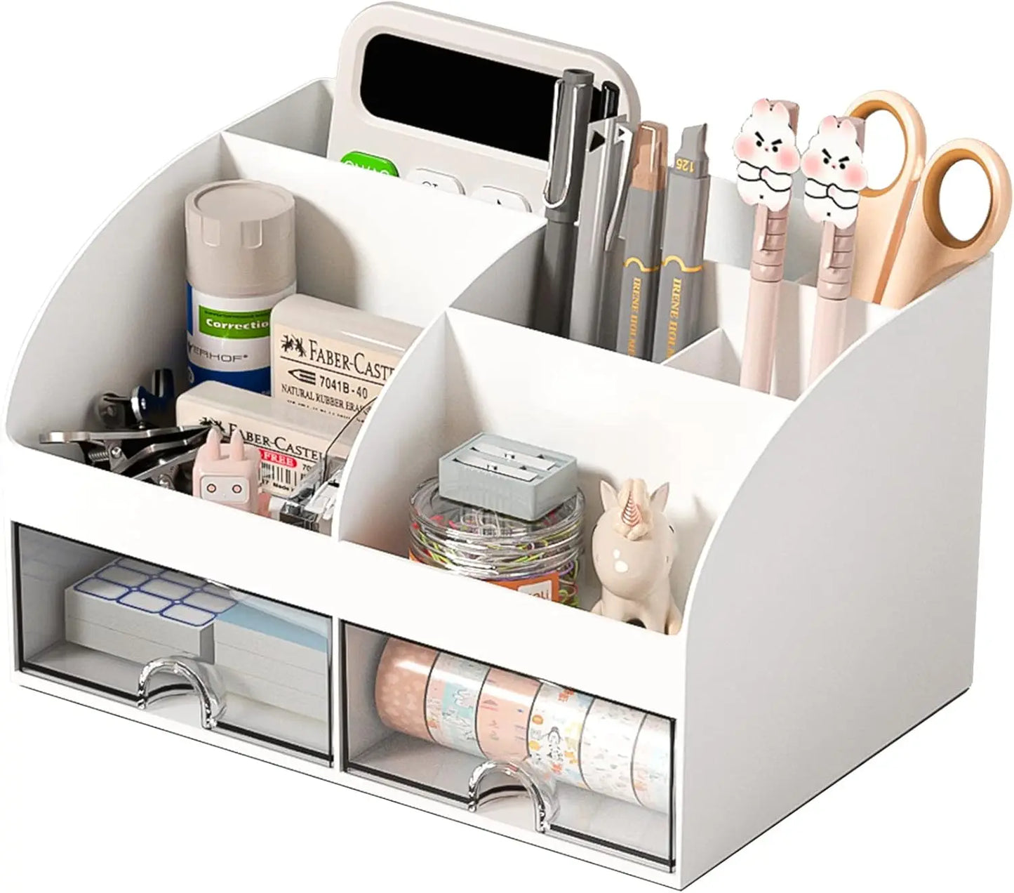 Desk Organizer Set With Pen Holder And Makeup Case