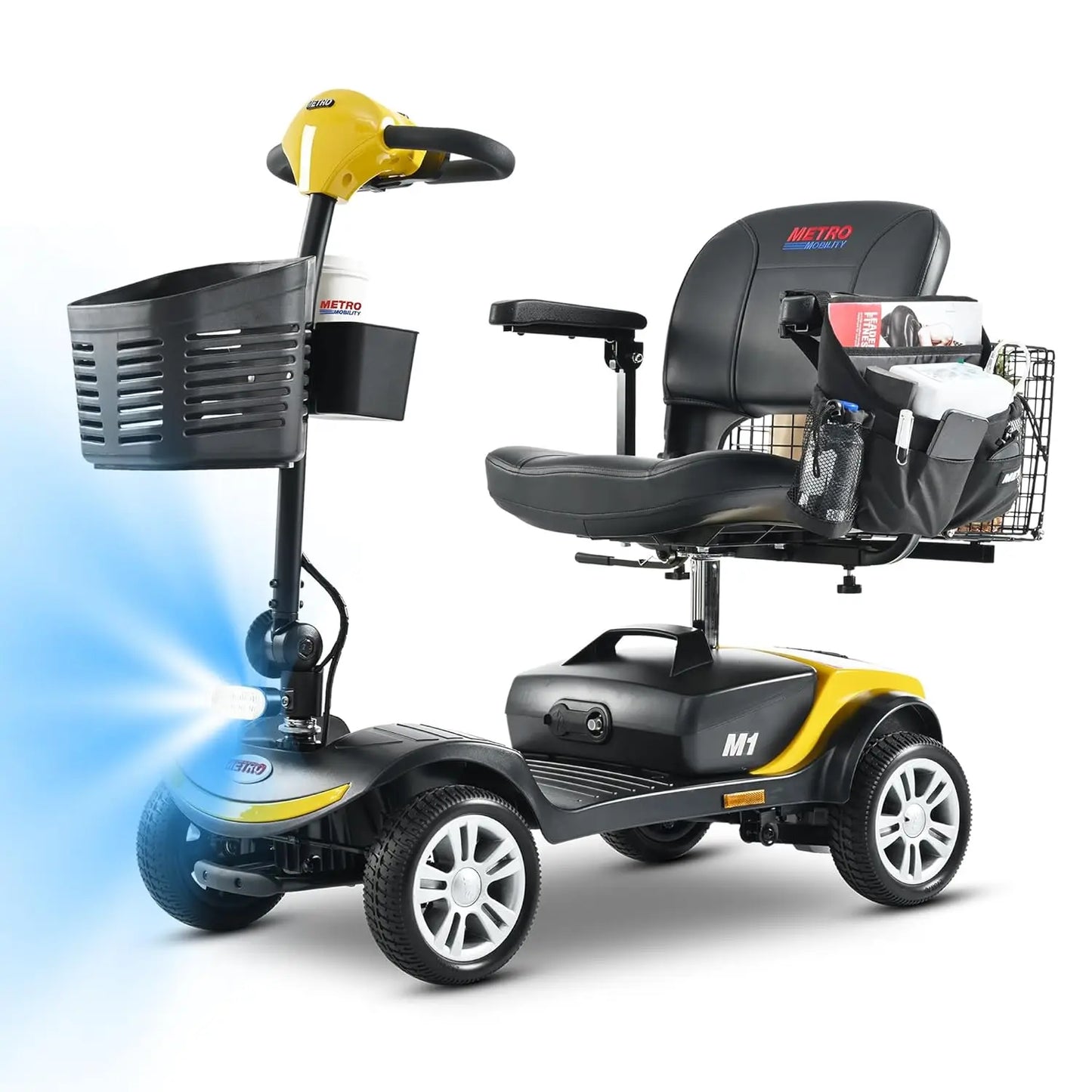 4 Wheel Mobility Scooter 300 lb Capacity Folding for Adults