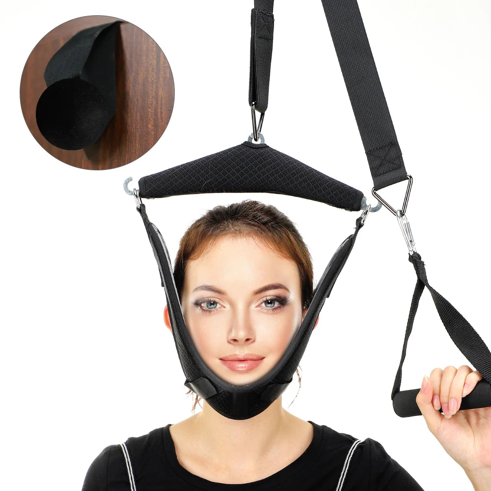 Cervical Neck Traction Device With Soft Stretching Belt Orthosis Adjustable