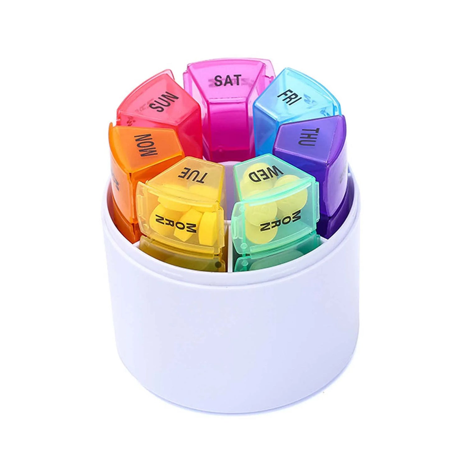 Weekly Pill Organizer 7-Day Box Portable Dispenser