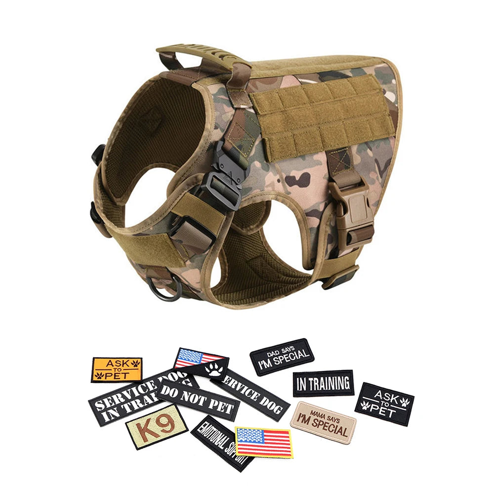 PETRAVEL Military Dog Harness Vest Training Set For Malinois