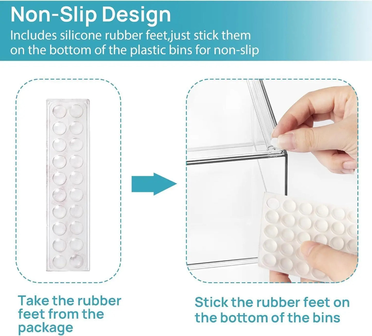 Clear Plastic Stackable Storage Drawers For Kitchen Bathroom Pantry