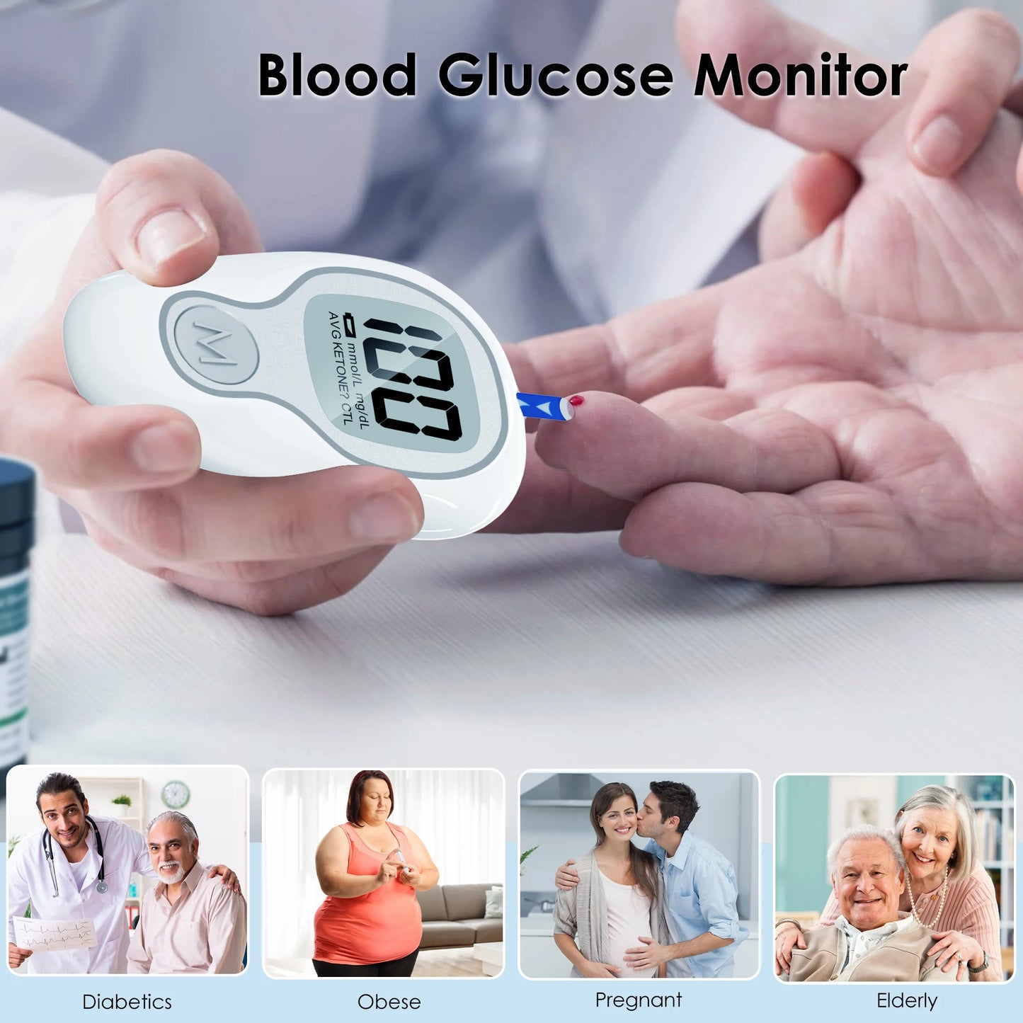 Linksun Blood Glucose Meter G4253 Complete Diabetes Testing Kit