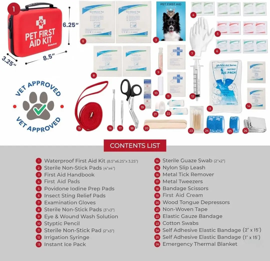 Vet Approved Pet First Aid Kit For Dogs And Cats